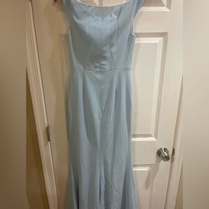 Azazie Nicolina bridesmaid dress in light blue